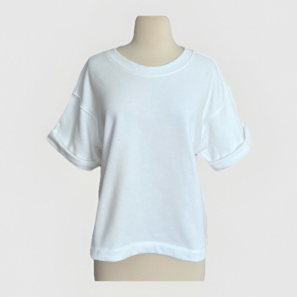 Nation LTD Los Angeles Bane Sweatshirt Tee Womens Sz Medium White Capsule Clean - Picture 3 of 8